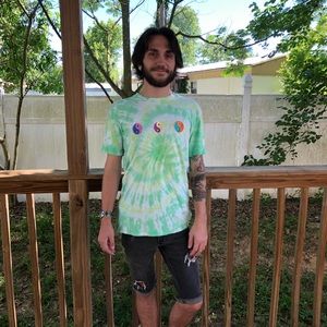 Embroidered Tie-Dye Tee Shirt